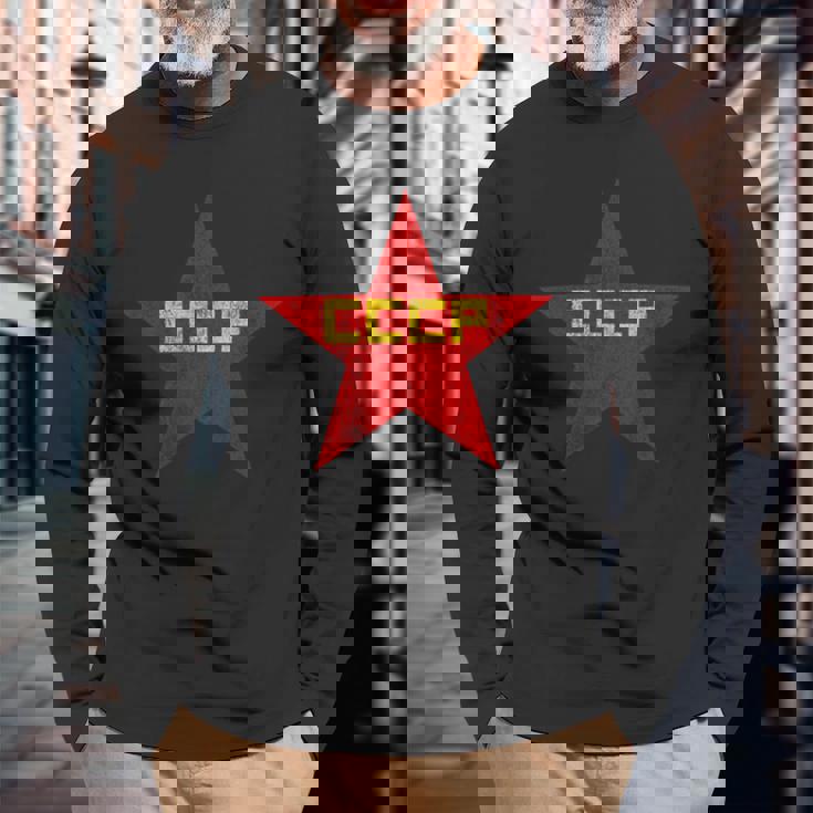 Redtar Cccp ソ連共産主義 ロシア・ソ連 長袖Tシャツ 高齢者への贈り物