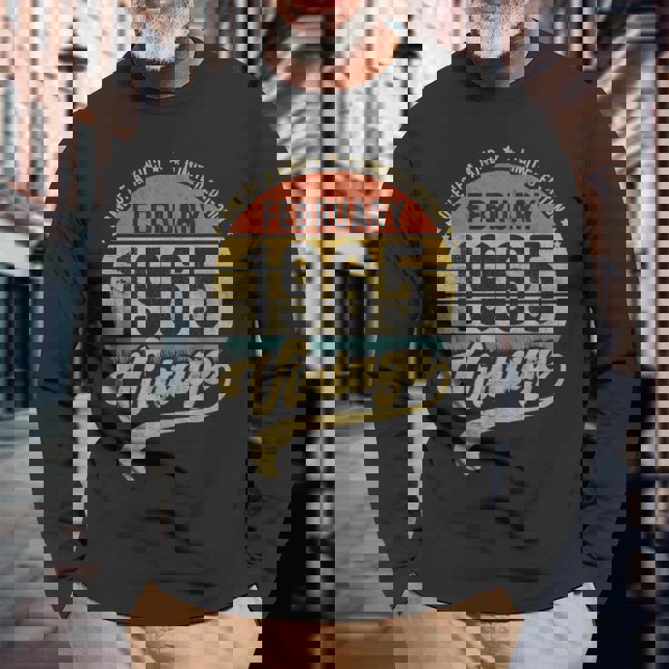 Reto 57歳の誕生日 57歳 1965年2月生まれ 長袖Tシャツ 高齢者への贈り物