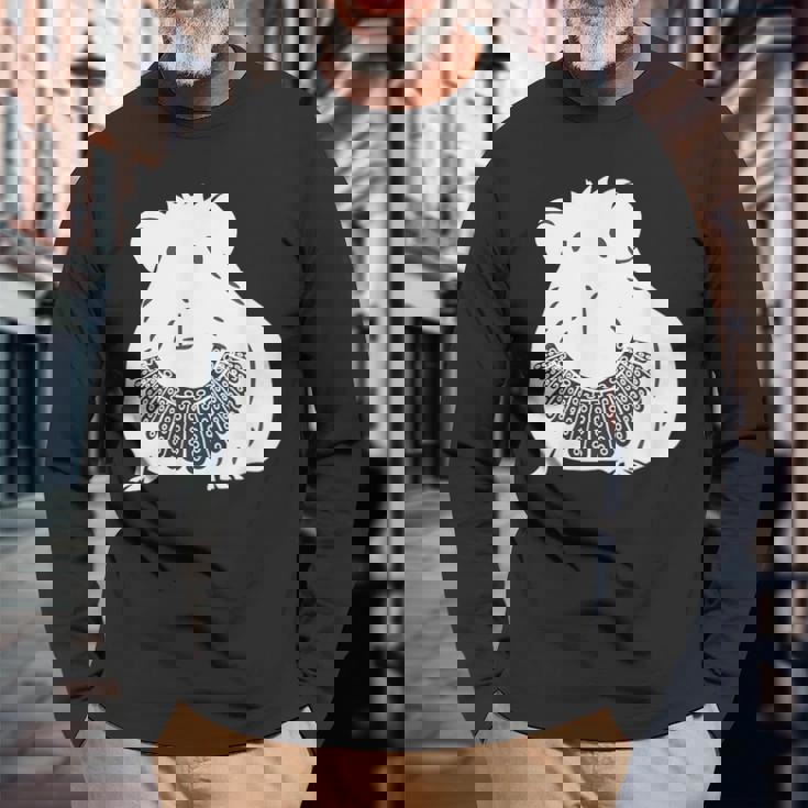 Rgbカラー付きモルモット ルース・ベイダー・ギンズバーグ 長袖Tシャツ 高齢者への贈り物