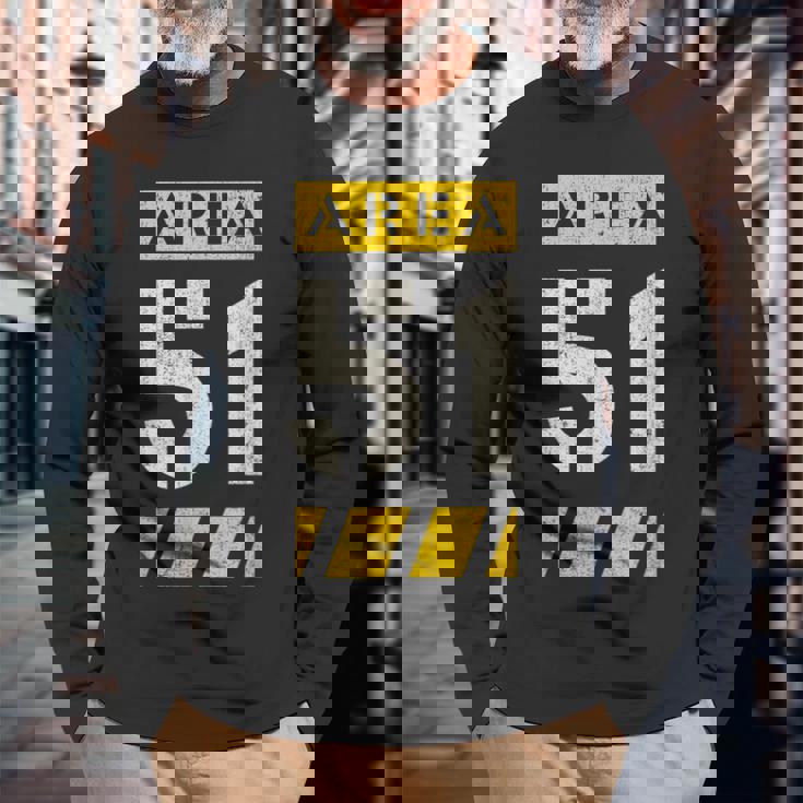 Roswell Ufo エイリアンエリア 51 秋の都市 ニューメキシコ 長袖Tシャツ 高齢者への贈り物