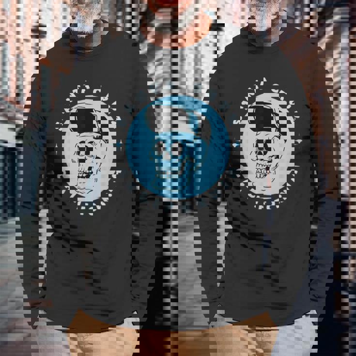 Santa Cruz California レトロ 80年代スケータースケルトン 長袖Tシャツ 高齢者への贈り物