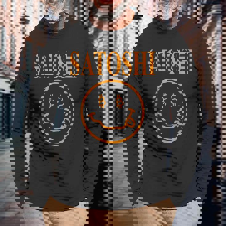 Satoshi Btc-Hodl ジャック 長袖Tシャツ 高齢者への贈り物