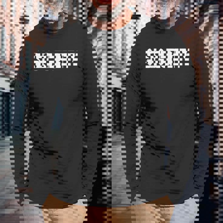 Security Officer イベント安全スタッフユニフォーム フロントバックプリント 長袖Tシャツ 高齢者への贈り物