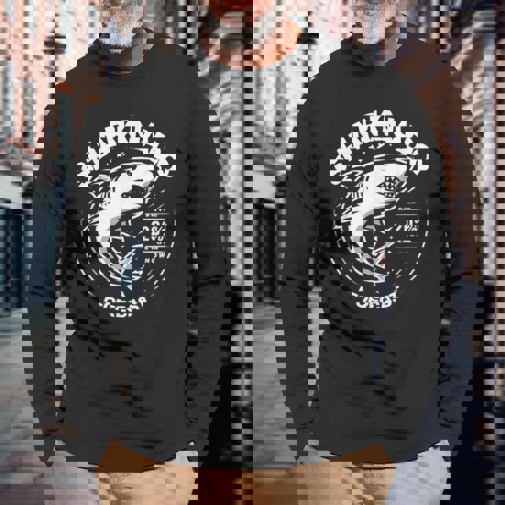 Sharkharknado Forecast ファニーグラフィックtシャツ 長袖Tシャツ 高齢者への贈り物