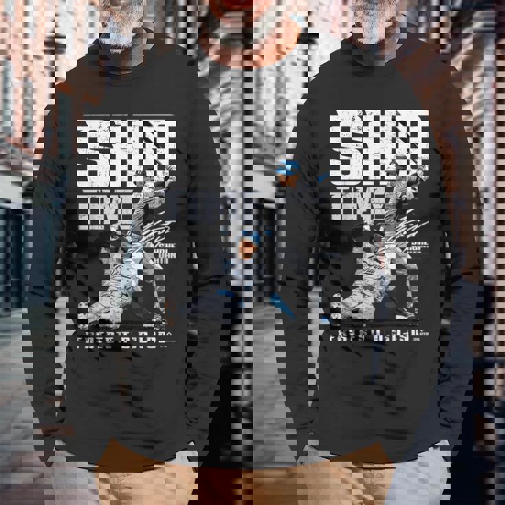 Sho-Time Fastest To 50-50Hohei Ohtani Los Angeles Mlbpa 長袖Tシャツ 高齢者への贈り物