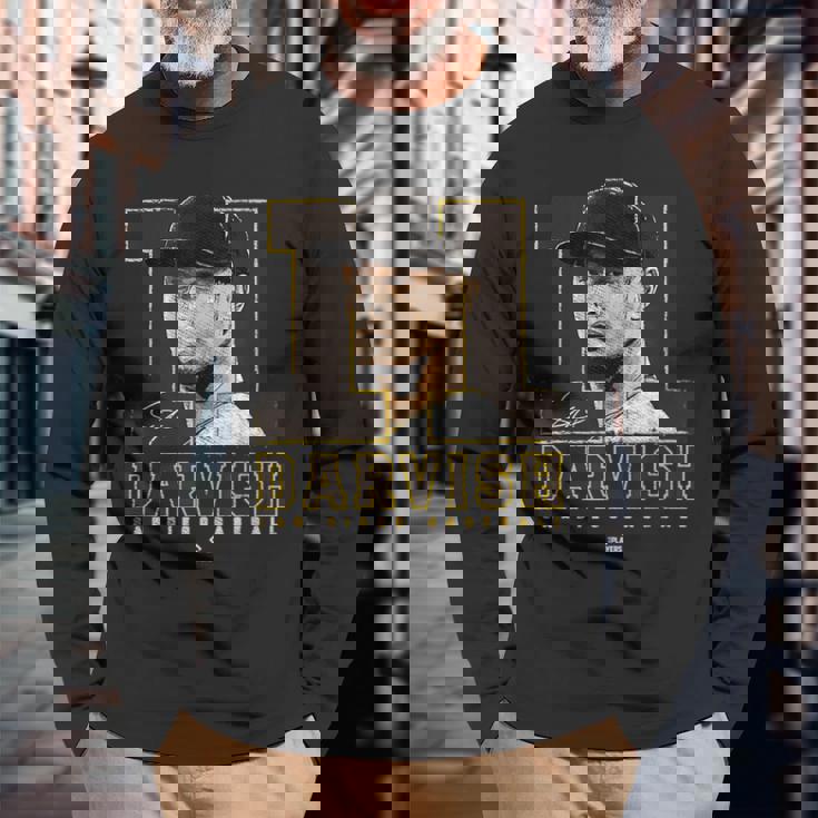 Silhouette Yu Darvishan Diego Mlbpa 長袖Tシャツ 高齢者への贈り物