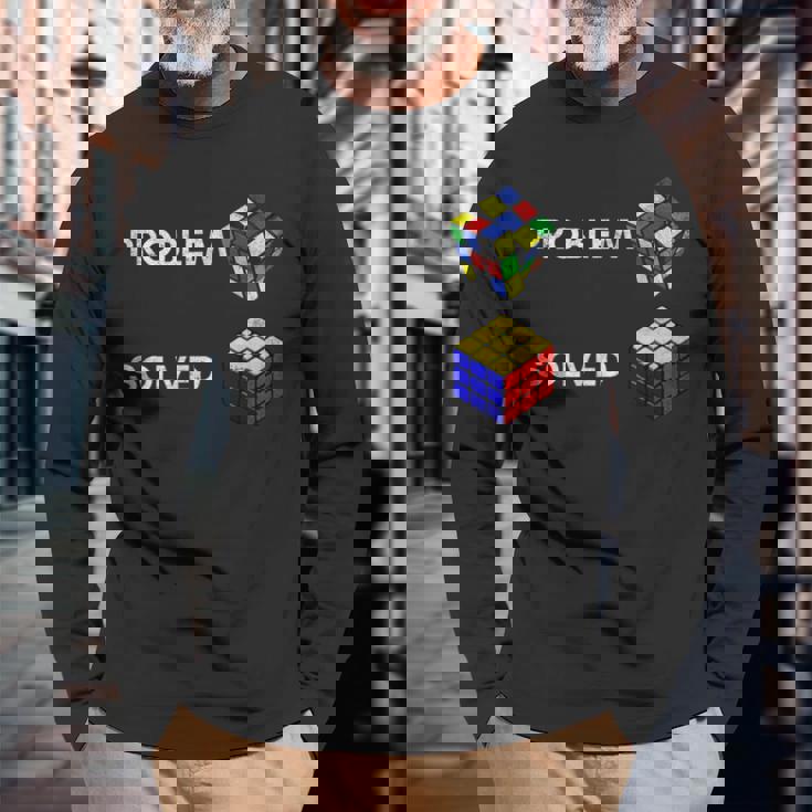 Speed Cubing Master パズル 3X3 算数キューブゲーム ルービックキューブ 長袖Tシャツ 高齢者への贈り物