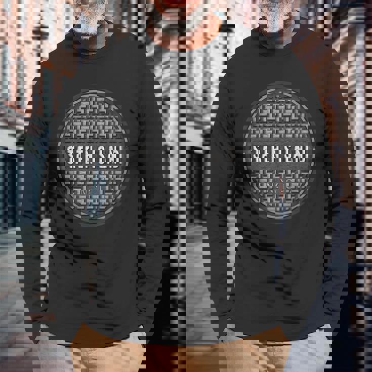 Staten Island Nyc Ny アーバンシティ グランジマンホール下水道カバー 長袖Tシャツ 高齢者への贈り物