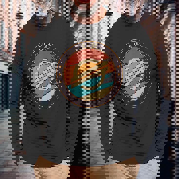 Stellar Xlm ヴィンテージ暗号レトロアート暗号通貨 長袖Tシャツ 高齢者への贈り物