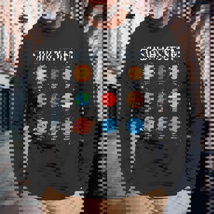 Stem キッズ ボーイズ ガールズ 幼児 太陽系 宇宙惑星 長袖Tシャツ 高齢者への贈り物