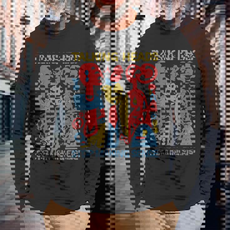 Stop Makingensee おしゃべりヘッド レトロ 面白いデザイン 長袖Tシャツ 高齢者への贈り物