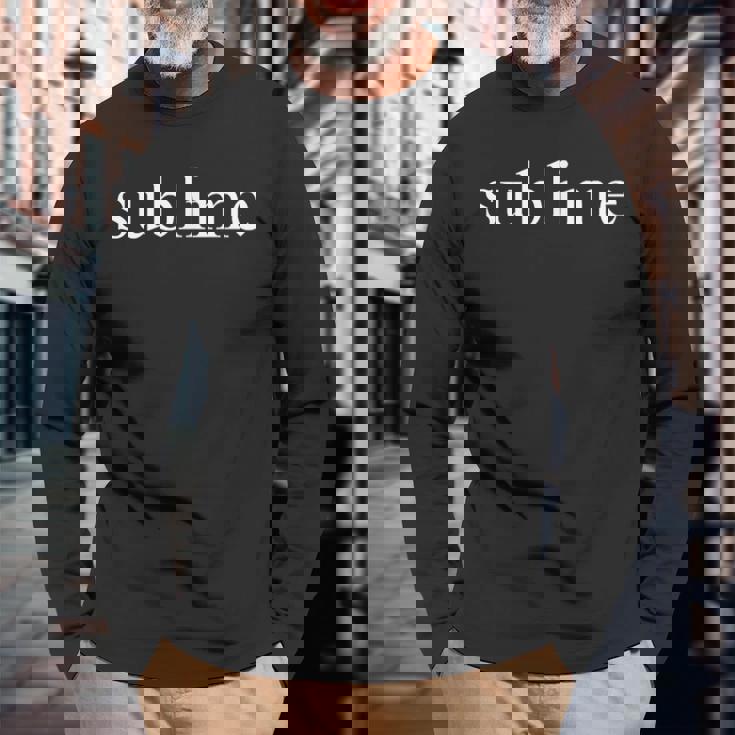 Sublime トレンディ アイロニック 皮肉 象徴的 長袖Tシャツ 高齢者への贈り物