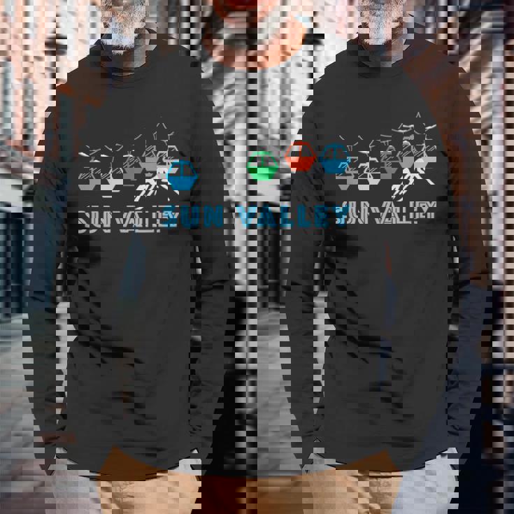 Sunalley スキーマウンテンゴンドラ サンバレー アイダホ 長袖Tシャツ 高齢者への贈り物