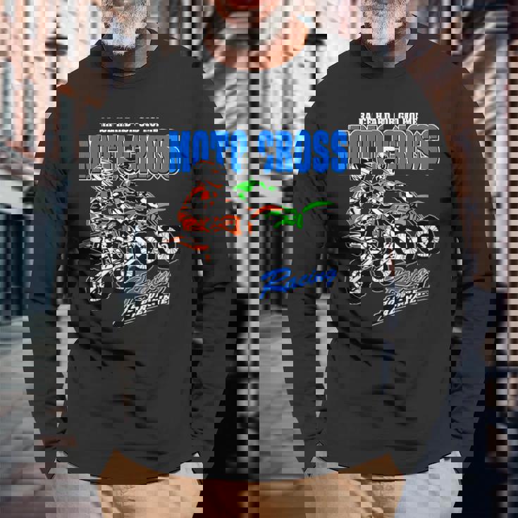 Supercross キッズ モトクロス 長袖Tシャツ 高齢者への贈り物