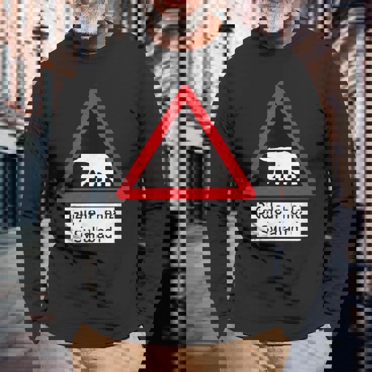 Svalbard Polar Bearign 長袖Tシャツ 高齢者への贈り物