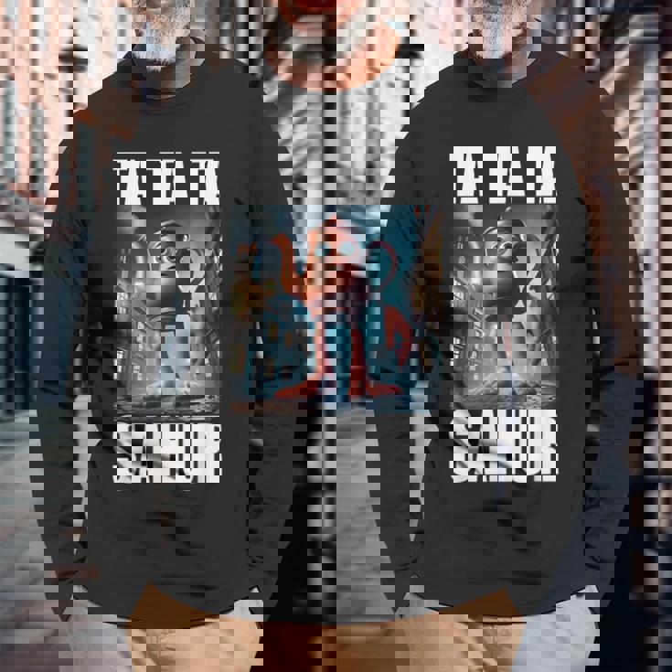 Ta Ta Taahur-イタリアのブレインロットミーム 長袖Tシャツ 高齢者への贈り物