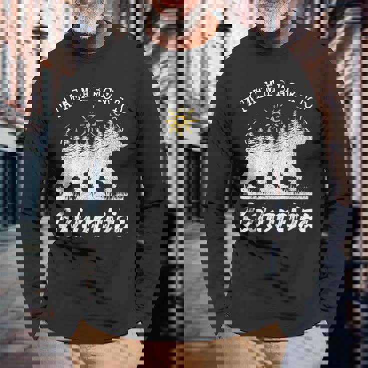 Take Me Back To Colombia ビンテージ コロンビア バケーション 長袖Tシャツ 高齢者への贈り物