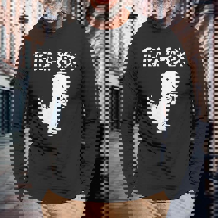 Tea-Rex Dino レジャー ファン クール 長袖Tシャツ 高齢者への贈り物