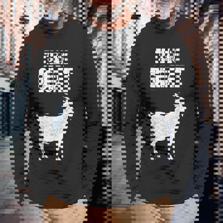 Team Goat Farm 動物 ヤギ好き 長袖Tシャツ 高齢者への贈り物