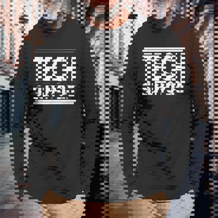 Techupport 長袖Tシャツ 高齢者への贈り物