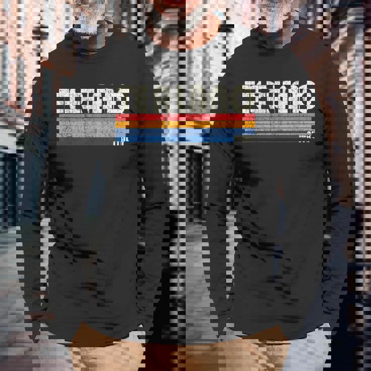 Terlano、イタリア レトロ 70年代80年代スタイル 長袖Tシャツ 高齢者への贈り物