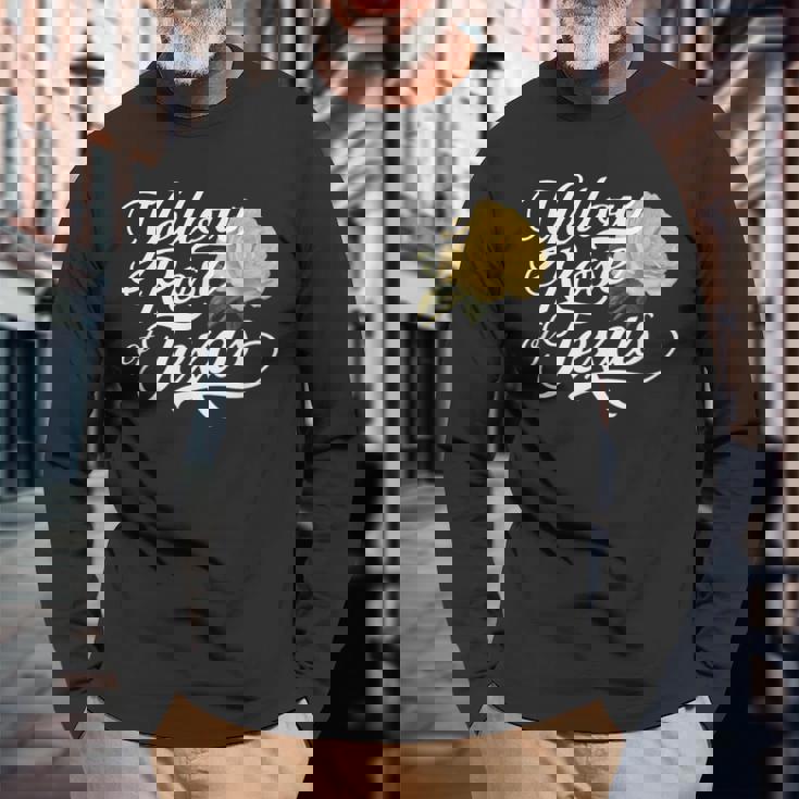 Texasイエローローズイエローローズ 長袖Tシャツ 高齢者への贈り物