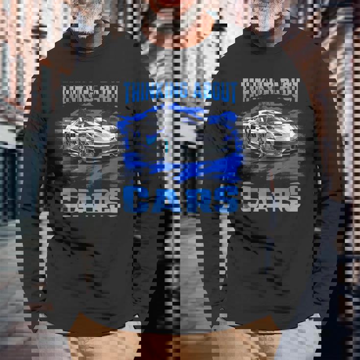 Thinking About Cars スー スポーツカー エキゾチック コンセプト ボーイズ 長袖Tシャツ 高齢者への贈り物