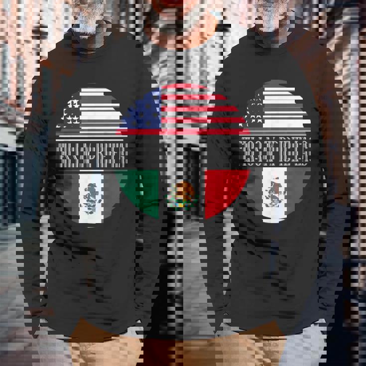 This Is My Pride フラッグ メキシカン アメリカン チカーノ チカーナ メンズ 長袖Tシャツ 高齢者への贈り物