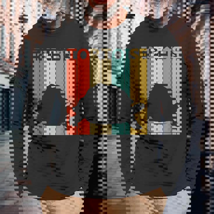 Tortoise リクガメ科 動物 長袖Tシャツ 高齢者への贈り物