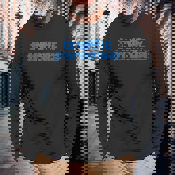 Traffic Paradise F1 Radio フォーミュラワン おもしろ ラジオ 角田 Yuki 長袖Tシャツ 高齢者への贈り物