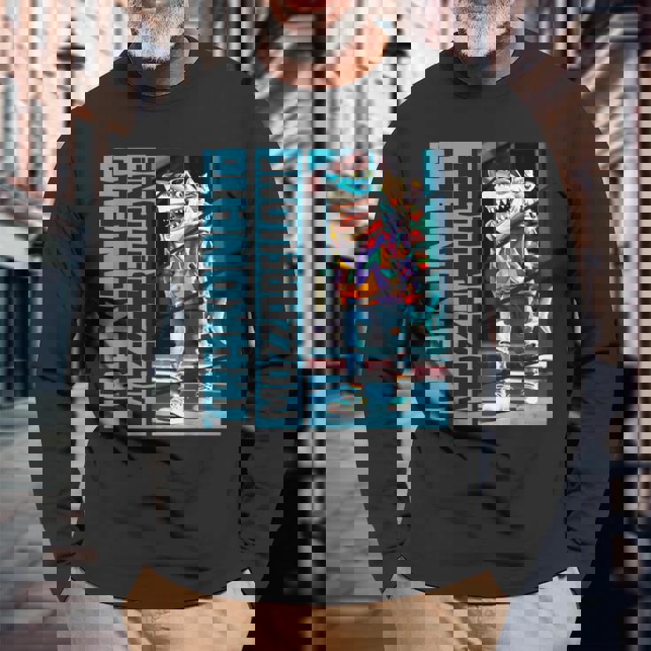 Trakonato Mozzarellone ブレインレッドトララサメ 面白い 長袖Tシャツ 高齢者への贈り物