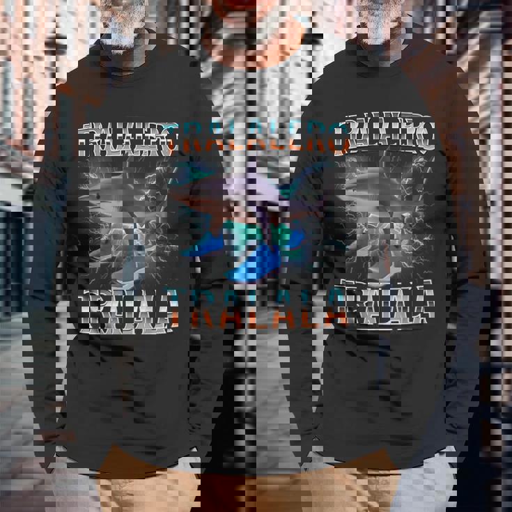 Tralalero Tralala Italian Brainrot 長袖Tシャツ 高齢者への贈り物