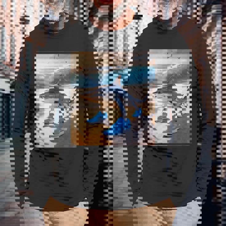 Tralalero Tralala ファニージェネレーションアルファシャークミーム 長袖Tシャツ 高齢者への贈り物