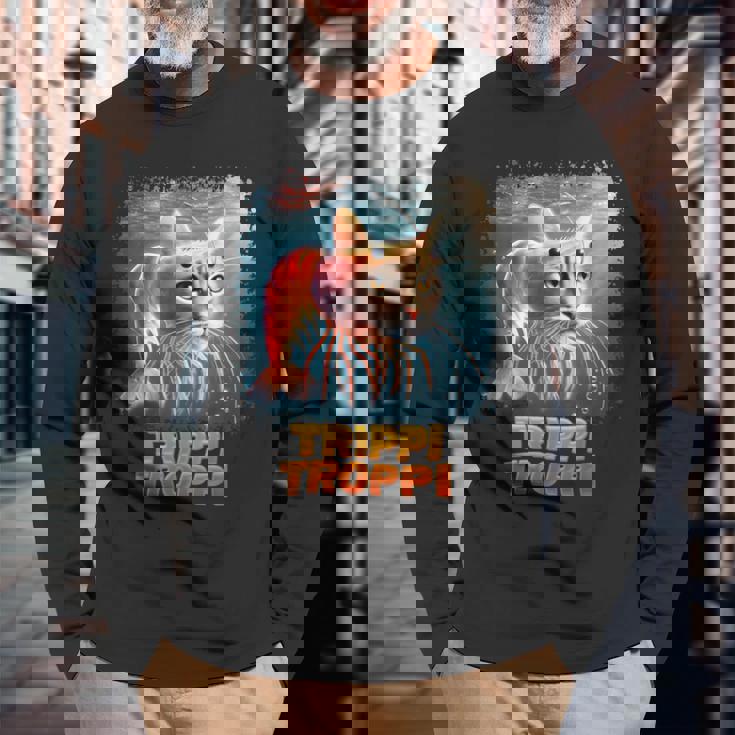 Trippi Troppi イタリアンブレインロットミーム 長袖Tシャツ 高齢者への贈り物