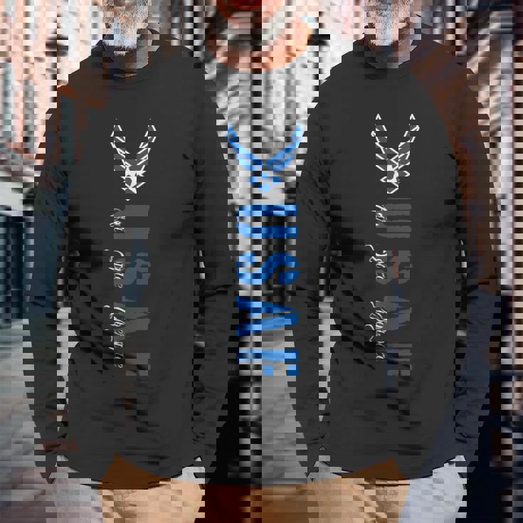 Usaf エアスペース サイバースペース 長袖Tシャツ 高齢者への贈り物