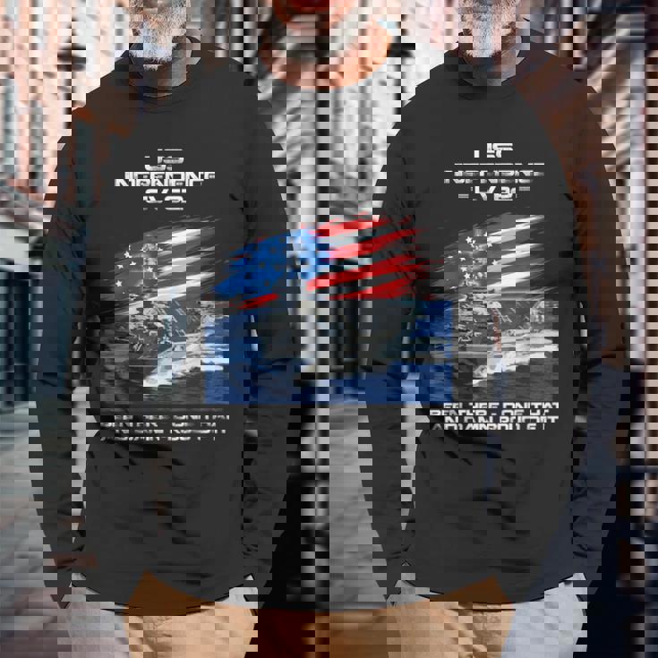 Uss インデペンデンス Cv 62 空母 退役軍人 アメリカ国旗 長袖Tシャツ 高齢者への贈り物