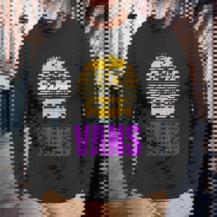 Van Life サンサーファーガールanlife バンを愛する少女 長袖Tシャツ 高齢者への贈り物