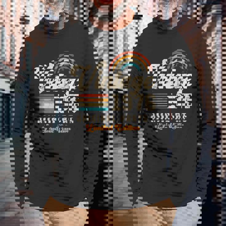 Vintage 1976 オリジナルパーツ 49周年記念 レトロ 長袖Tシャツ 高齢者への贈り物