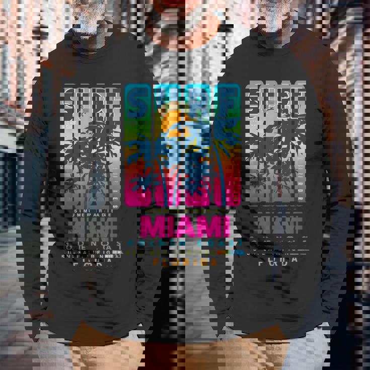 Wear Miami Florida Miami Colorfulunrise Graphic 長袖Tシャツ 高齢者への贈り物