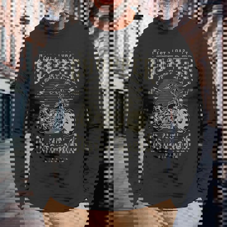 West Coast Chopper オートバイtシャツ 長袖Tシャツ 高齢者への贈り物