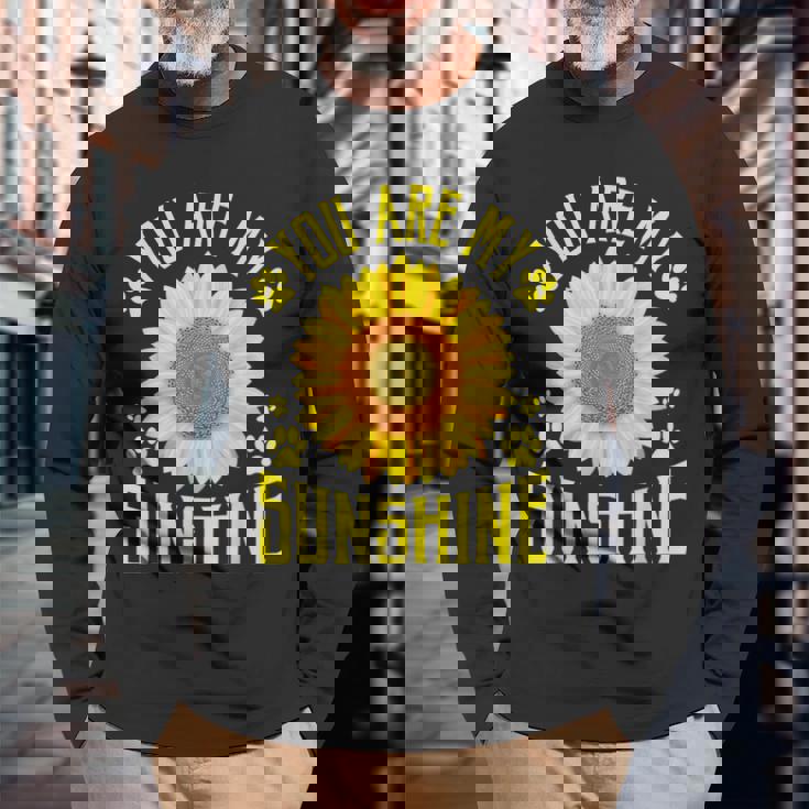 You Are Myunshine ひまわり 長袖Tシャツ 高齢者への贈り物