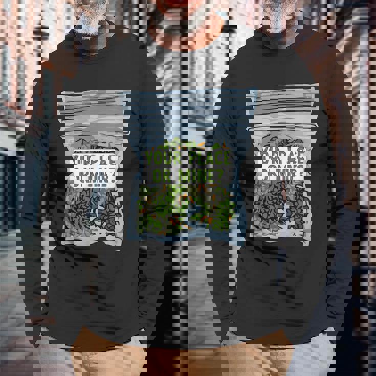 Your Place Or Mine 長袖Tシャツ 高齢者への贈り物