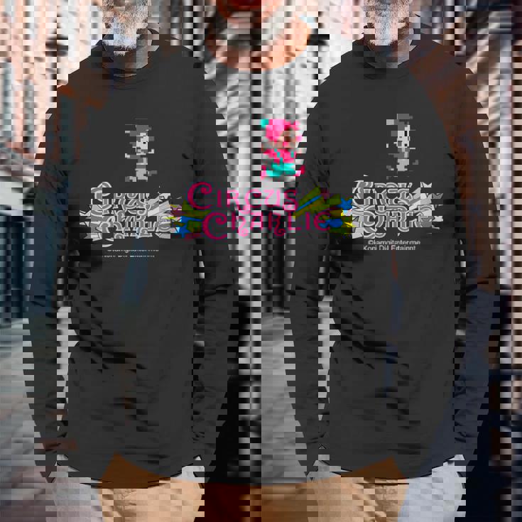 「サーカスチャーリー」ロゴ&キャラクター 長袖Tシャツ 高齢者への贈り物