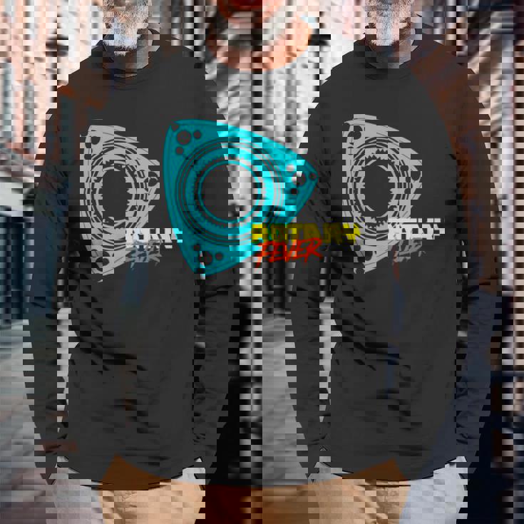 「ロータリーフィーバー」ロータリーエンジン 長袖Tシャツ 高齢者への贈り物