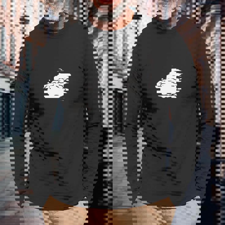 【まんが】クレヨンしんちゃん くたーなシロ 長袖tシャツ 長袖Tシャツ 高齢者への贈り物