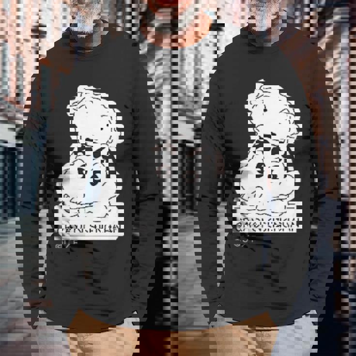 【まんが】クレヨンしんちゃん しんちゃんとシロ 長袖Tシャツ 高齢者への贈り物