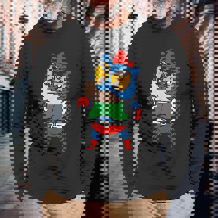 【まんが】クレヨンしんちゃん アクション仮面に変身！ 長袖Tシャツ 高齢者への贈り物