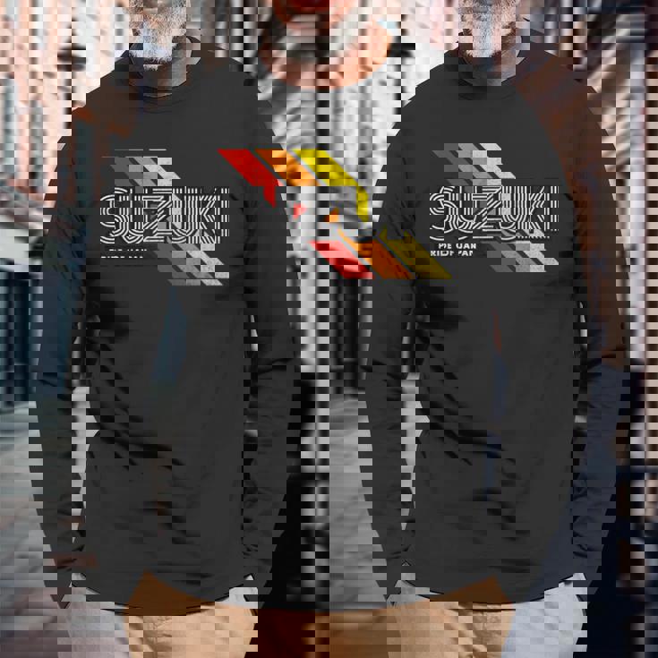 【スズキさんや鈴木さんの為のデザイン】 誇り 自慢 推し活 アイドル スター 応援 おもしろ 面白 ネタ 長袖Tシャツ 高齢者への贈り物