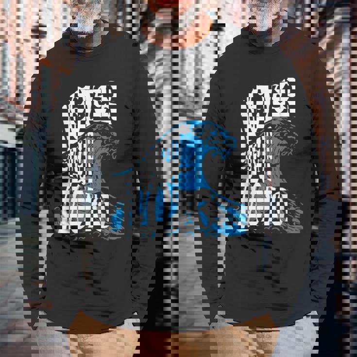 【ネバーギブアップ能登】石川県能登 決してあきらめない 復興 長袖Tシャツ 高齢者への贈り物