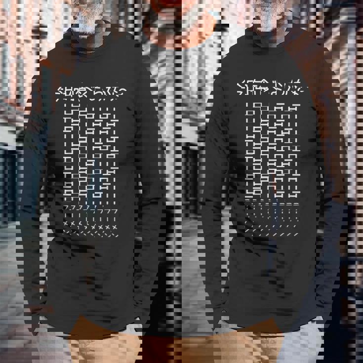 【今日何食べようかな ラーメン】あみだくじ 遊び心 おもしろ 面白い ユーモア ギャグ ネタ ウケ狙い 笑える 変な 長袖Tシャツ 高齢者への贈り物